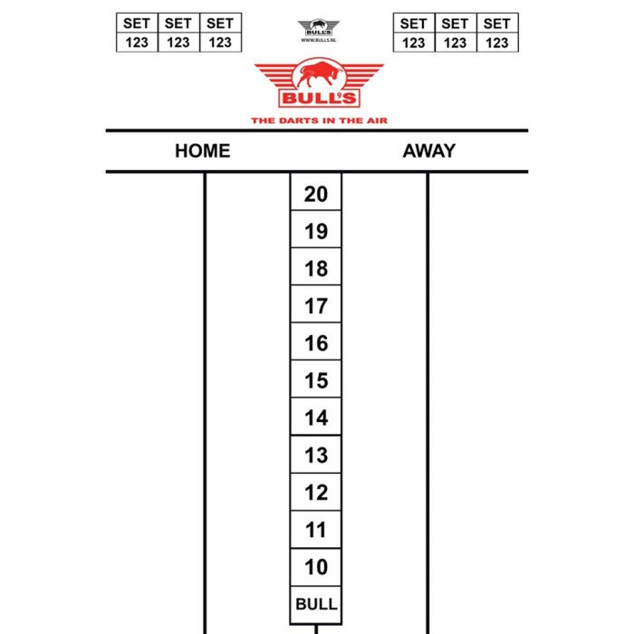 Bulls full professional darts set up