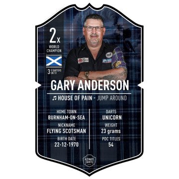 Ultimate Card Gary Anderson V2 | 37x25 cm